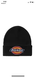 Supreme x Dickies Beanie Black Knit Hat Winter Cap FW22 100% Authentic Brand New.