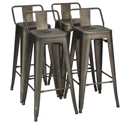 Made of superior steel, these chairs feature heavy-duty and sturdy seat to hold up to 330lbs. In addition, this chair...