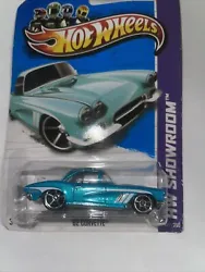 Blue 62 Corvette Hot Wheels HW Showroom #207/250 1/64 Model Toy Car NIB.