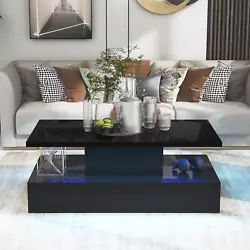 High-end glossy furniture, sleek luxury living room coffee table reflects your high aesthetics, suitable for a variety...