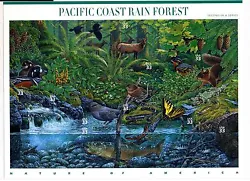 US MINT Scott #3378 Pacific Coast Rain Forest. MNH VF Souvenir Sheet.