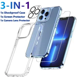 1 x Shockproof Clear Case Cover. Shockproof Clear Case Cover For iPhone 14 Pro Max. For iPhone 13 Pro Max. For iPhone...