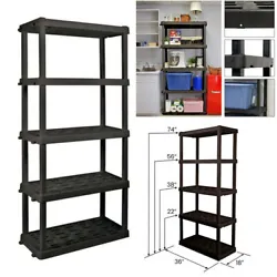 Heavy-duty molded plastic resin shelves hold 150 lbs (68 kg) each and will not rust, dent, stain, or peel. 4 Gun Wall...