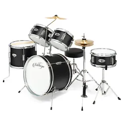 Introduce your aspiring young musician to the wonders of music with this premium Ashthorpe 5-piece junior drum set.