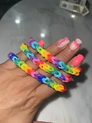 PRIDE rainbow loom bracelet - NEW.