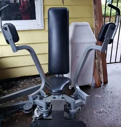 Cybex Pec Fly Gym Machine.  This is a solid gym machine. It is sitting under my deck, but I need the space. Feel free...