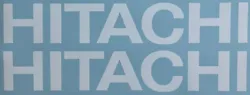 Hitachi 18” White Sticker Decal ( Set Of 2) Loader Excavator Equipment.