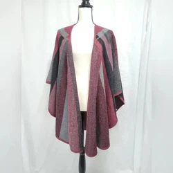 Tickled Pink Cynthia Wool Ruana, One Size Fits Most, 5% Wool; 45% Polyester; 25% Cotton; 25% Acrylic, Multiple Colors....
