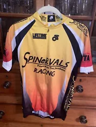 Champ Sys Men’s Cycling Bike Shirt 3/4 Zip Green/ Yellow Size Medium. 0378-2I
