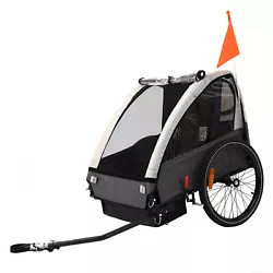 This high-quality bike trailer is easy to assemble and folds up for storage when not in use. Maximum load: 88 lbs,...