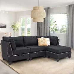 Esright Leather Sectional Sofa L-Shape Large Couch Set W/ Ottoman 3 Color New. How about Esright?. Esright insist on...