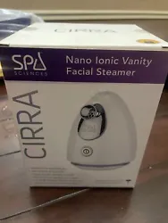 Spa Sciences CIRRA Vanity Nano Ionic Facial Steamer Aromatherapy New!.