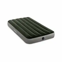 Get a comfortable nights rest wherever you are with this Intex 64763E Gray Standard Dura-Beam Downy Air Mattress with...