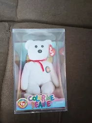 Color Me Beanie Baby With Case And Markers 2002.