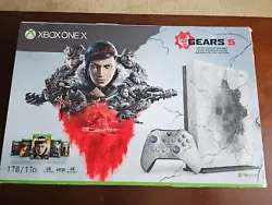 Microsoft Xbox One X 1TB Gears 5 Limited Edition Console Bundle BOX ONLY!.  Box and all the packaging contents to put a...