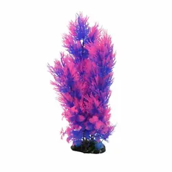 Vibrant colors. Add life to your aquarium. Plant part, made of plastic. Base, made of ceramic. Non-toxic material. Safe...