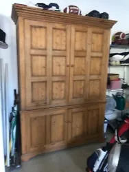 Antique Pine Armoire.  This is a beautiful piece which I have used for a flat screen TV.  It would also make a...