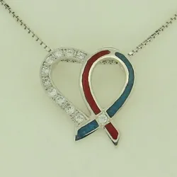 HEART OF DEVOTION. Red and blue ribbons symbolize.