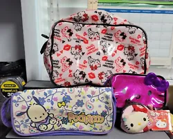 Lot of 4 Vintage 1999 & Modern 2016 Hello Kitty & Pochacco Bag Pouch Coin Purse. The larger bag/pouch/case measures...