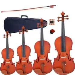 The head, back and sides of violin are made from wood. This set includes violin, case, bow, rosin, strings, shoulder...