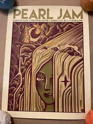 Poster from Pearl Jam’s cancelled 2020 tour. Poster don’t for Quebec City with art by Dave Quiggle. AP...