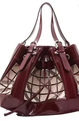 BURBERRY Nova Check Warrior Bag. Strap drop 9”. Bag has an open top. Inside has one zipper pocket and two flat...