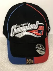 BRAND NEW!lOfficial Reebok New England Patriots NFL 2003 AFC Champions Adjustable Locker Room HatThese hats are one...