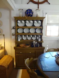 SIDEBOARD CHINA CABINET BUFFET CUPBOARD DRY SINK TABLE DRESSER. ETHAN ALLEN. BELIEVING IT TO BE BY ETHAN ALLEN NO...
