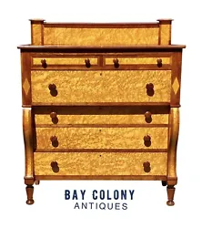 The chest has a practical 2 over 4 layout with an extra large top drawer and 3 below. The knobs are hand painted and...