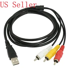 1 x male RCA video, 2 x male RCA audio. THIS CABLE WILL NOT WORK FOR CONNECTING A COMPUTER TO A TV. You cannot get an...