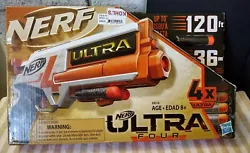 Nerf Ultra Four Dart Blaster Gun with 4 Ultra Darts Single Shot Brand New in Box.
