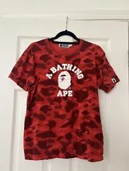 Bape Red Camo T-Shirt, Size Medium. Condition like new, didn’t wear at all but was pre-owned.
