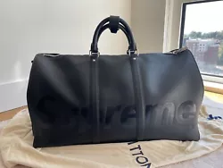 Louis Vuitton X Supreme Keepall 55. Purchased on StockX in 2017