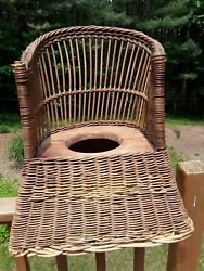 One area where there is an old repair on the back. Would make a pretty plant stand or magazine holder.