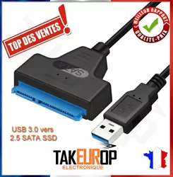 Adaptateur SATA USB 3.0 pour disque dur SATA 2.5. Adaptateur SATA USB 3.0 pour disque dur SATA 2.5 +TYPE C. Choix :...