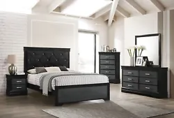 5-PC Set Includes: (1) Panel Bed, (1) Dresser, (1) Mirror, (1) Nightstand, (1) Chest. Create a cozy atmosphere for...