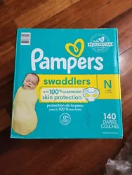 Of Pampers Swaddler Diapers. Size: Newborn (Size 0).