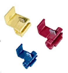 Cosse électrique isolée type connecteur auto-dénudant de 0.5 à 6 mm². Lot de 1 ou 10 ou 25 ou 50 pièces.