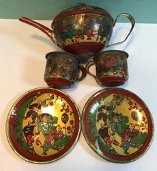 I think this unusual set to Pics, Chinese characters, but I could be wrong . Wear as shown, One of the 3 inch plates...