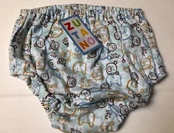 Cute elastic waist soft cotton cover. Blue bears. 6-12 months~New.