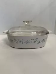 Corning Ware Country Cottage Casserole Dish A-2-B 2 Liter / 2 Quart With PYREX G. 1443