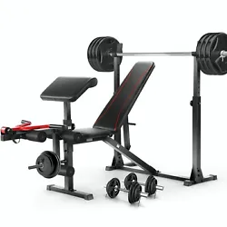 Dumbbell Rack Size: 36.2 x 74 x 30-42.1 in. 【All in One Multifunctional Weight Bench】 Multi-function weight bench...