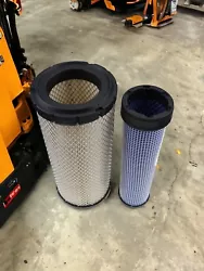 This air filter kit is designed for John Deere skid steer loaders including models 240, 250, 270, CT322, and 317.