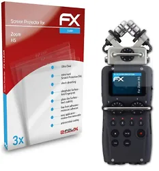 Ultra-transparent et à revêtement dur: atFoliX 3 x FX-Clear Protecteur décran pour Zoom H5 - Made in Germany!...