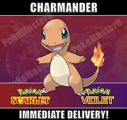 CHARMANDER from Pokemon Scarlet and Violet in ✨Shiny or Non-Shiny form! If you dont have the required gym badges, the...