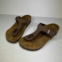 Birkenstock Brown Gizeh Slip-On Sandals Women’s Size 3 US 34 EU Suede. Hardly worn