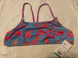 NWT Speedo Womens Girls Printed Fixed Back Bikini Top Flamingo Dot Size LARGE. Condition is New with tags. Shipped with...