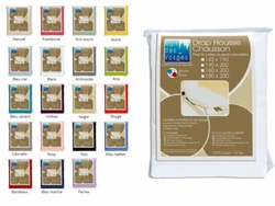 Drap housse chausson spécial sommier articulé :- Toile 100% coton- Tissage 57 fils/cm2- Coloris grand teint- Bonnets...