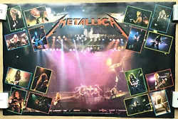 Metallica On Stage Concert Collage Vintage Poster. Rare 1989 Brockum licensed poster has never been hung and is in...
