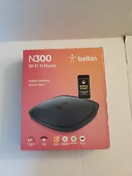 Belkin N300 Wi-Fi N Router 300 Mbps 4-Port 10/100 2.4 GHz Wireless. Feel free to message me any questions you may have....